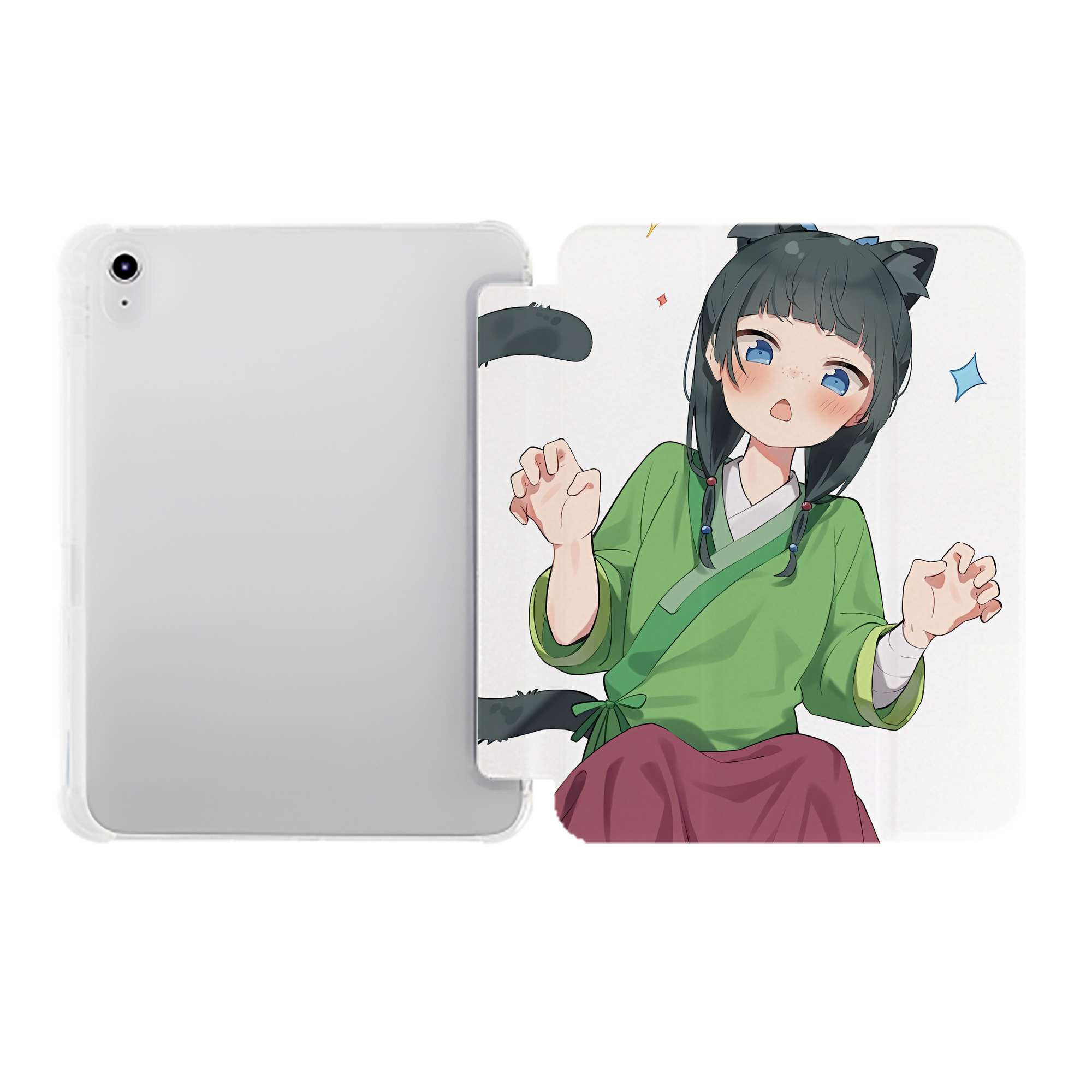 （画像用） 薬屋のひとりごと The Apothecary Diaries IPad ケース ペン収納付き 三つ折りスタンド PUレザー×シリコン 対応機種9.5/10.5/10.9インチ
